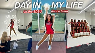 DAY IN MY LIFE ON THE SDSU DANCE TEAM  media day amp event vlog [upl. by Ahtelahs]