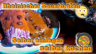 🔥 Rheinischer SAUERBRATEN selber einlegen und kochen Der Klassiker aus dem Dutch Oven 🥘 [upl. by Ynetsed]