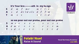 Folabi Nuel  Raise A Sound Lyrics amp Soprano Alto Tenor voice parts [upl. by Elad205]