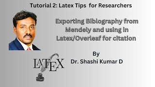 Tutorial 2 Latex Tips for Researchers [upl. by Teodoor]