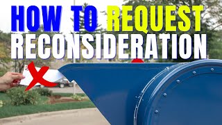 How To Write a Reconsideration Letter  pdcreconssbagov [upl. by Ibed]