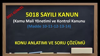 5018 SAYILI KANUN MADDE 10 14 [upl. by Yrakaz805]