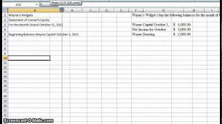 Create a Statement of Owners Equity [upl. by Silvie207]