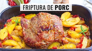 🍖 FRIPTURA DE PORC la cuptor cu cartofi 👉 Rețeta de FRIPTURĂ ÎNĂBUȘITĂ fragedă și suculentă [upl. by Enetsirhc394]