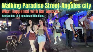 What happened to bar guests  You Can See at 8 minutes Friday Night Tour Walking Street Angeles [upl. by Fenton491]