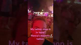 Laganas zante tattooideas zakynthos by night club zone [upl. by Naehgem]