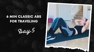 6 min classic abs for Traveling Day 5  no equipment Fourtwofitness [upl. by Natsirt847]