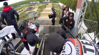 Papendal BMX  Finals in the rain [upl. by Ahsatin]