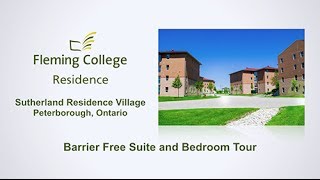 Fleming College Residence SRV Barrier Free Suite and Bedroom Video Tour [upl. by Areemas]