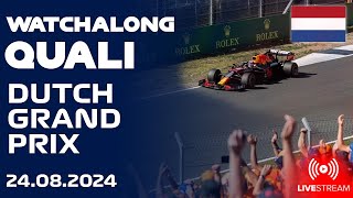 F1 Live Dutch Grand Prix 2024 Qualifying  Watchalong  Team Radio  Live Timings  Commentary [upl. by Aivila9]