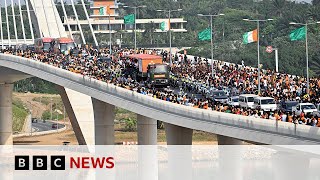 Ivory Coast football fans celebrate Africa Cup of Nations win  BBC News [upl. by Shama]