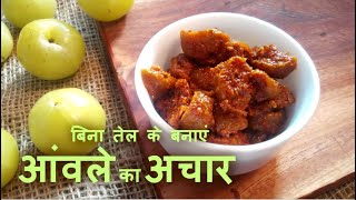 आंवले का आचार बनायें बिना तेल के  Amla Pickle Without Oil  Amle Ka Achar  Gooseberry Pickle [upl. by Eniamurt]