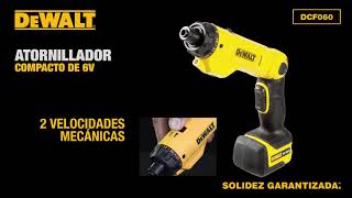 Destornillador Inalámbrico 6V Máx DEWALT DCF060 [upl. by Sakiv314]