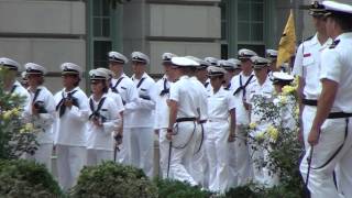 USNA PS 28Jul2013 Noon Meal Formation Starboard Battalion [upl. by Ahsi810]