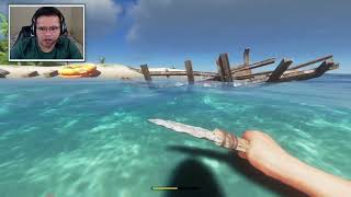 STRANDED DEEP 03  DESMATEI UMA ILHA COMPLETA [upl. by Aenaj664]