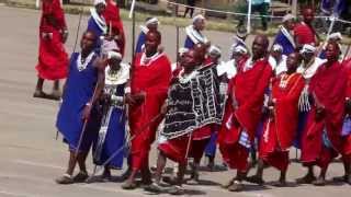 Maasai entertain during the Officer Cadets Commissioning ceremony at TMA Monduli [upl. by Artinak]