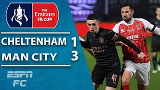 Manchester City needs LATE HEROICS to avoid FA Cup defeat to Cheltenham Town  ESPN FC Highlights [upl. by Raynard]