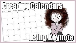 Creating Calendar Pages Using Keynote for Mac [upl. by Margery294]