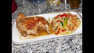 Risoni con verduras acompañado de pollo [upl. by Eeleak]