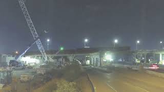 Pattullo Bridge Replacement  Steel Girder Installation Timelapse [upl. by Ettennad]