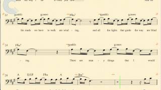 Cello  Wonderwall  Oasis  Sheet Music Chords amp Vocals [upl. by Hcurob663]