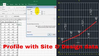 How to Create a profile in Auto cad with Lisp base on Actual amp Design level in English [upl. by Fredella]