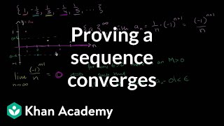 Proving a sequence converges using the formal definition  Series  AP Calculus BC  Khan Academy [upl. by Hameerak]