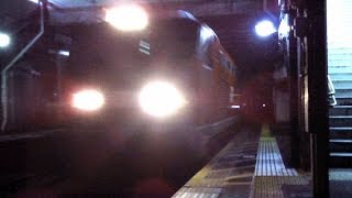 貨物列車 EF510 22号機［富］牽引 4059レ 日本海縦貫線（北陸本線） 高速通過 芦原温泉駅 [upl. by Waters]