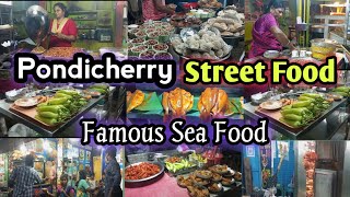 Street Food in Pondicherry  Street Food  Sea Food  Indian Street Food  South Indian food food [upl. by Campy]