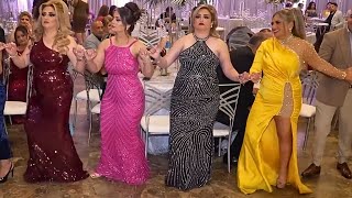 SARILI KIZ SALONA AYAR VERDİ wedding dance syrian assyrian asuri almancı kürt türbanlı düğün halay [upl. by Tory]