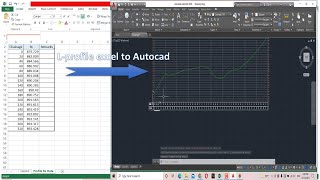 How to draw Lprofile on autocad from excel and calculate cut fill area [upl. by Nevuer558]