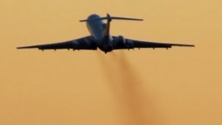 Tupolev TU154  Russian smoker departing during sunset HD [upl. by Hartill]