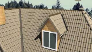 How to Install Concrete Roof Tile Animated [upl. by Klusek]