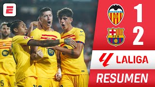 BARCELONA GANÓ 21 con DOBLETE de LEWANDOWSKI vs VALENCIA Comienza la era HANSI FLICK  La Liga [upl. by Anitsyrhc]