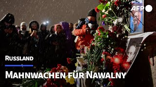 Mehr als hundert Festnahmen bei NawalnyMahnwachen in Russland  AFP [upl. by Adeys]