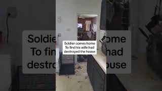 Soldier comes home to find out his wife destroyed the house soldier army fyp trashy [upl. by Nickola]