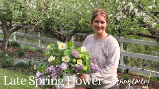 Late Spring Flower Arrangement  hellebores lilacs viburnum poppies amp brunnera [upl. by Anavoig]