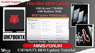 LIVE  Minisforum Elitemini UM780XTX Mini PC Unboxing and BIOS Update Tutorial [upl. by Divaj]