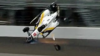 Josef Newgarden crash  2015 Indy 500 practice [upl. by Anirbak96]