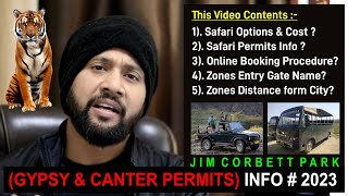 CORBETT PARK SAFARI PERMIT GUIDE  ONLINE BOOKING PROCEDURE  SAFARI OPTIONS amp GATE NAME 2023 [upl. by Ahseyn]