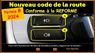 TEST Nouveau examen code de la route 2024 conforme à la nouvelle réforme GRATUIT n°64 [upl. by Onej]