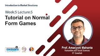 Lec 21 Tutorial on Normal Form Games [upl. by Ettener]