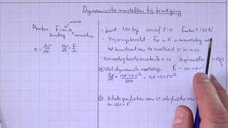 vwo6wiskundeDH152 Dynamische modellen bij beweging [upl. by Akirdna556]