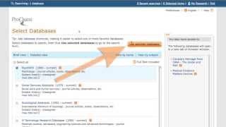 Search Multiple Databases Simultaneously In ProQuest [upl. by Yobybab474]