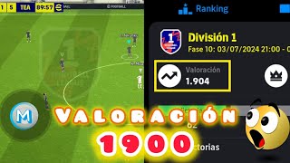 🚨 Goleada 😱 y LLEGUÉ a 1900 PUNTOS en RANKING divisiones 🔥  eFootball 2024 Mobile  Review [upl. by Gaye62]