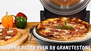 Piezano Pizza Oven by Granitestone – Electric Pizza Oven OutdoorIndoor Portable Countertop 12 Inch [upl. by Keene]