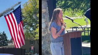 MTHS Junior Natalia Fragomeni Sings The Star Spangled Banner at 2024 Montville 911 Memorial Service [upl. by Virg]