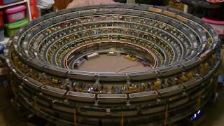 The Downward Spiraling Helix with an HO scale model train and KNEX [upl. by Cymbre]