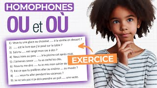 Exercice de révision sur les HOMOPHONES en OU et OÙ CM1CM26e [upl. by Abrahamsen119]