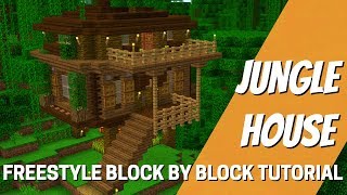 Minecraft How to make a Jungle House  Jungle Tree House Tutorial With Avomance 2019 [upl. by Meurer]